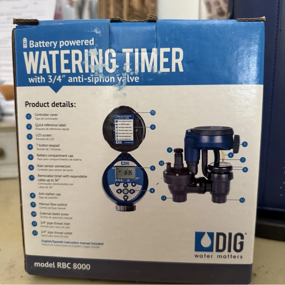 DIG Watering Timer with Anti-Siphon Valve